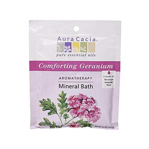 Aura Cacia Aromatherapy Mineral Bath Comforting Geranium 2.5 oz (70.9 g)
