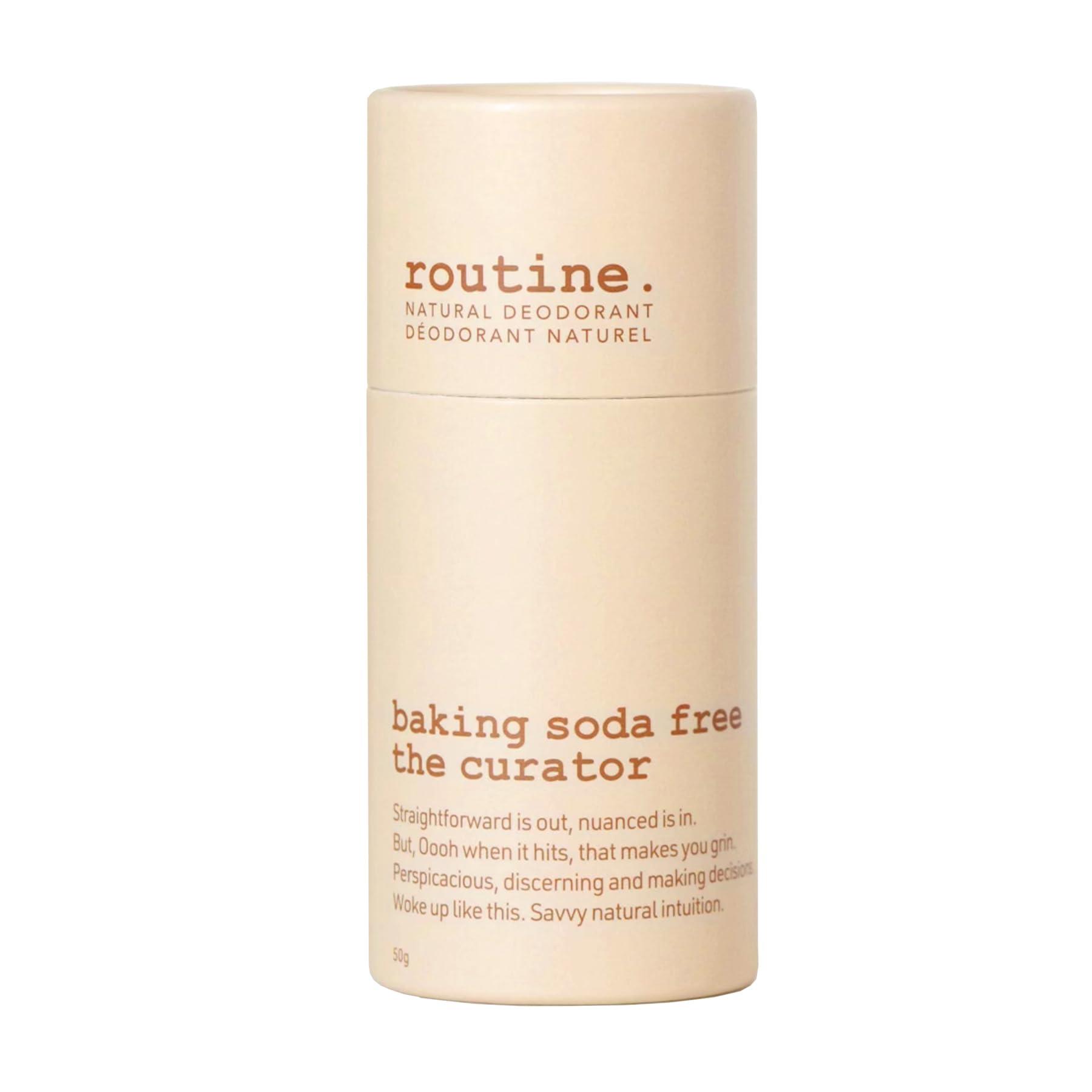 Routine Natural Deodorant The Curator (Baking Soda Free) Deo Stick | 1.7 Fluid Oz. Natural Deodorant Aluminum Free Natural Deodorant For Women & Men | (Stick Formula) Eucalyptus 1.7 Fl Oz (Pack of 1)
