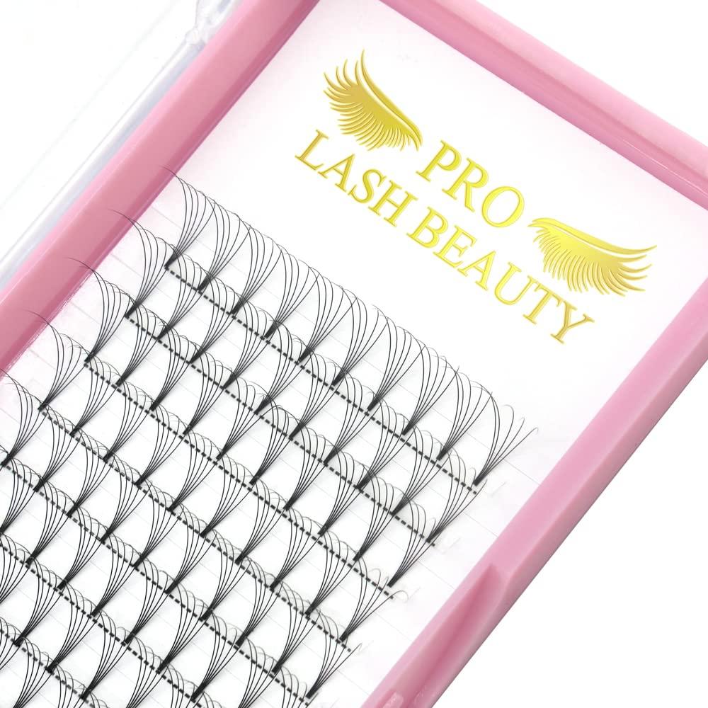 Ready compartments 5D-C-07-9 Short stem eyelash extension Finished eyelash compartments Volume eyelashes 0.07 C Curl (5D-C-0.07.9 mm) 12 pieces (1 Pack) 5D-C-0.07-9 mm