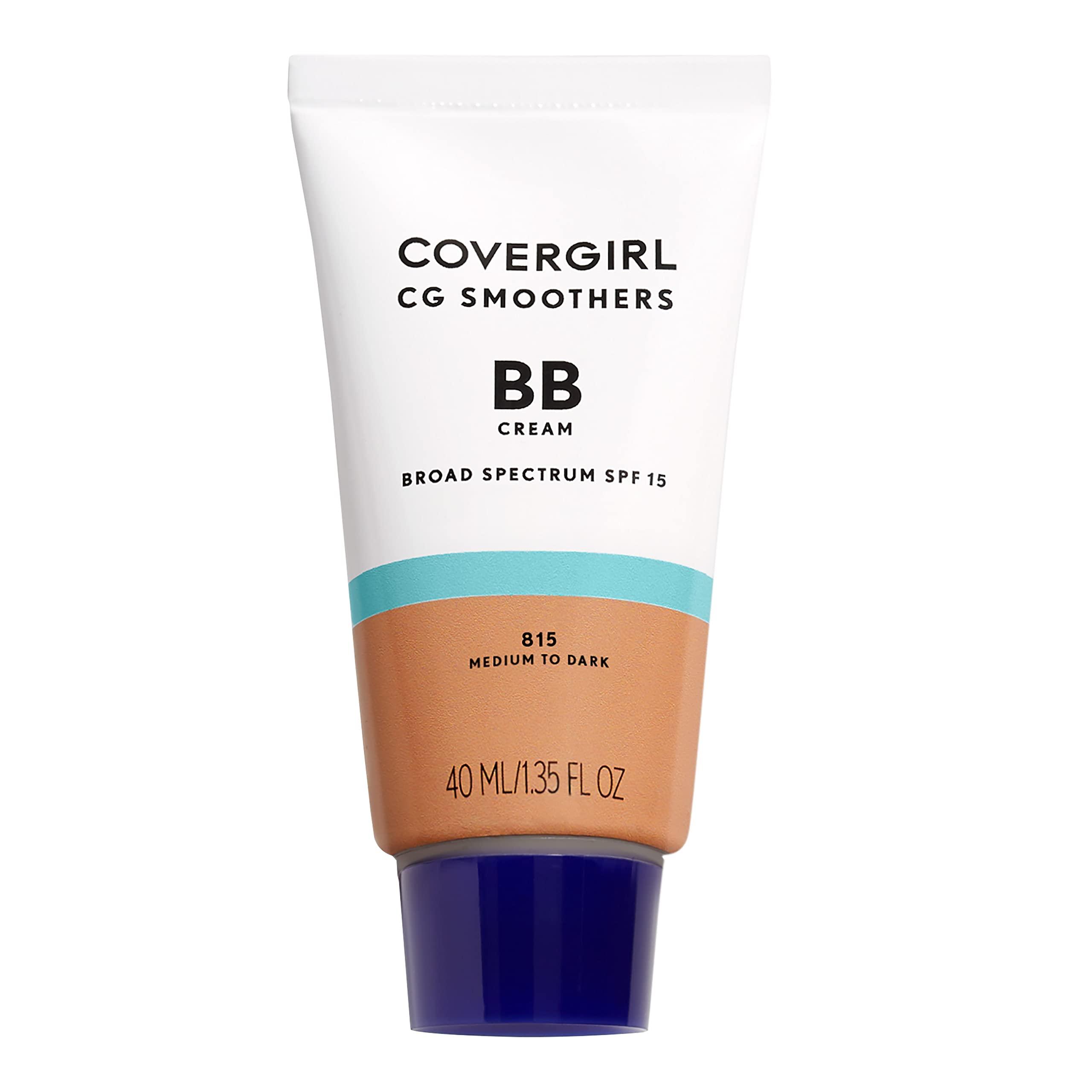 COVERGIRL Smoothers Lightweight BB Cream  Medium to Dark 815  1.35 oz (Packaging May Vary) Lightweight Hydrating 10-In-1 Skin Enhancer with SPF 21 UV Protection 815 MEDIUM TO DARK 1.35 Fl Oz (Pack of 1)