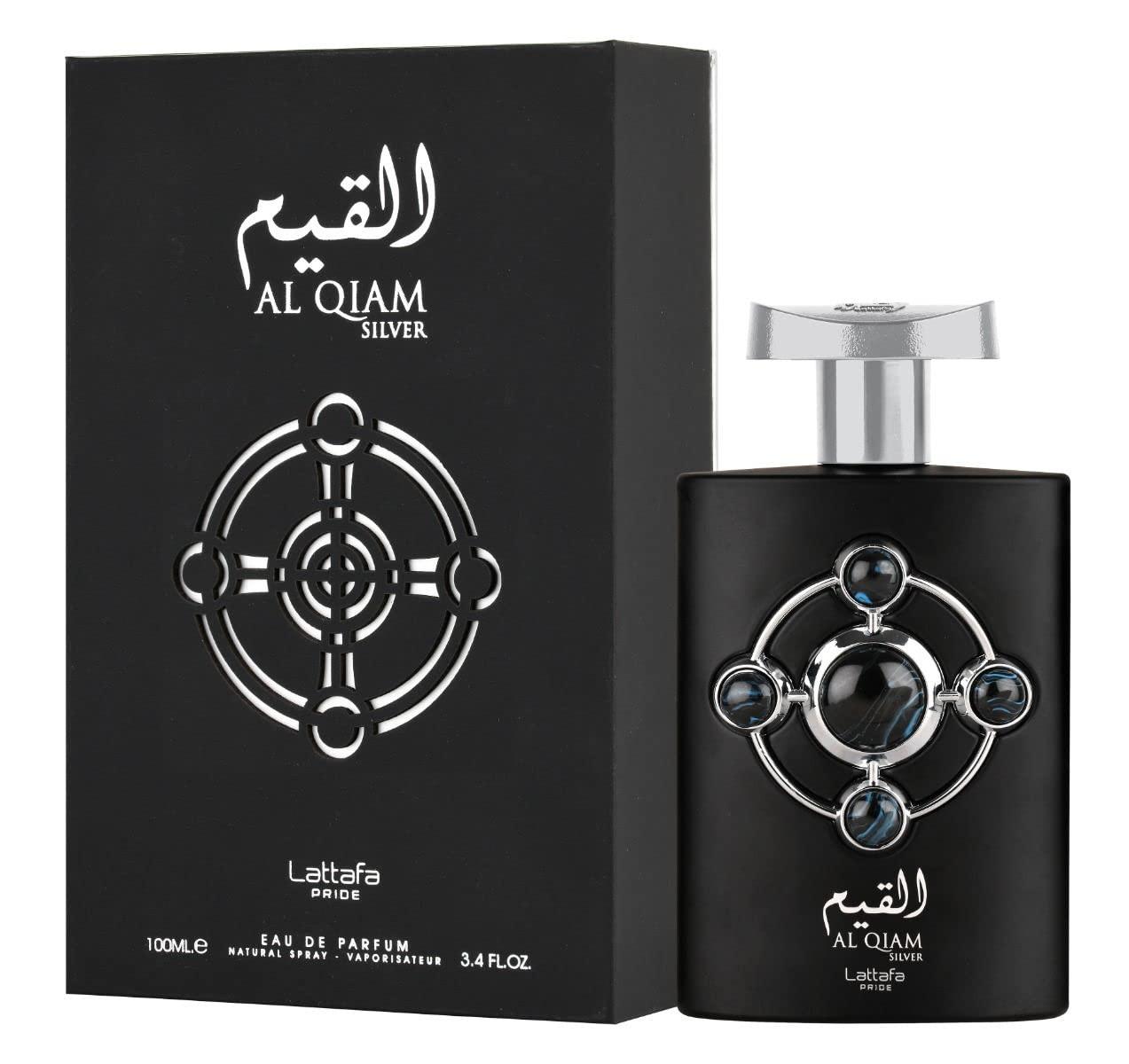 Lattafa Perfumes Al Qiam Silver for Unisex Eau de Parfum Spray 3.4 Ounce