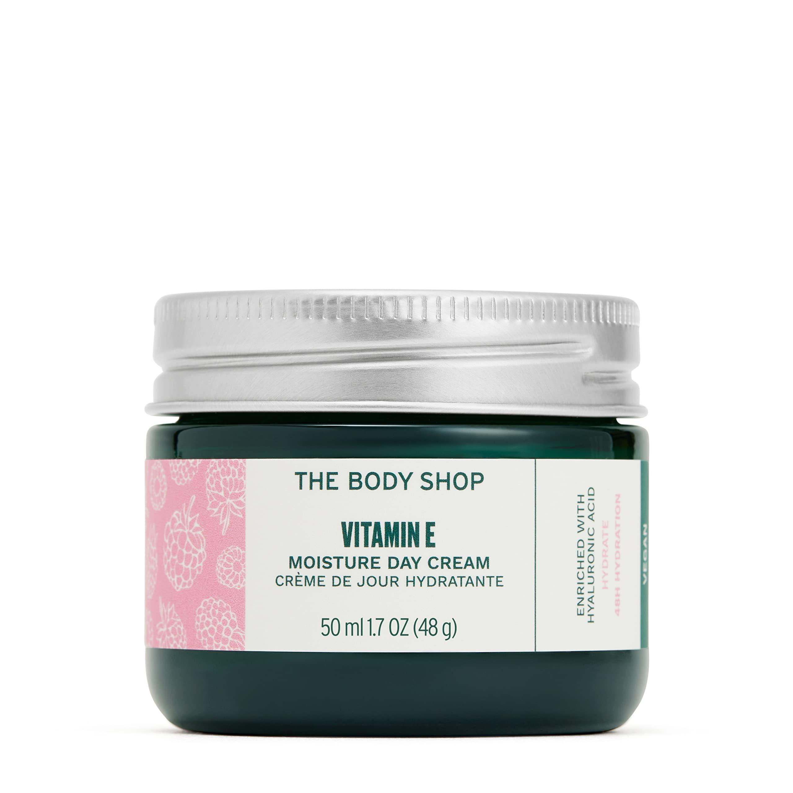 The Body Shop Vitamin E Moisture Cream   Fast Absorbing   Hydrates  Moisturizes and Protects   For Dehydrated Skin   1.69 oz