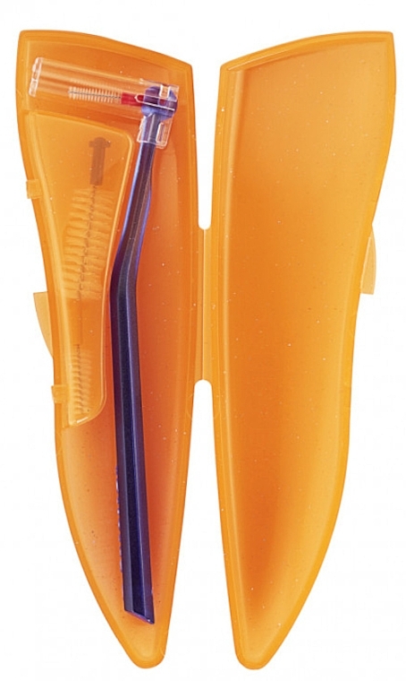 Brush Set with Holder, orange container